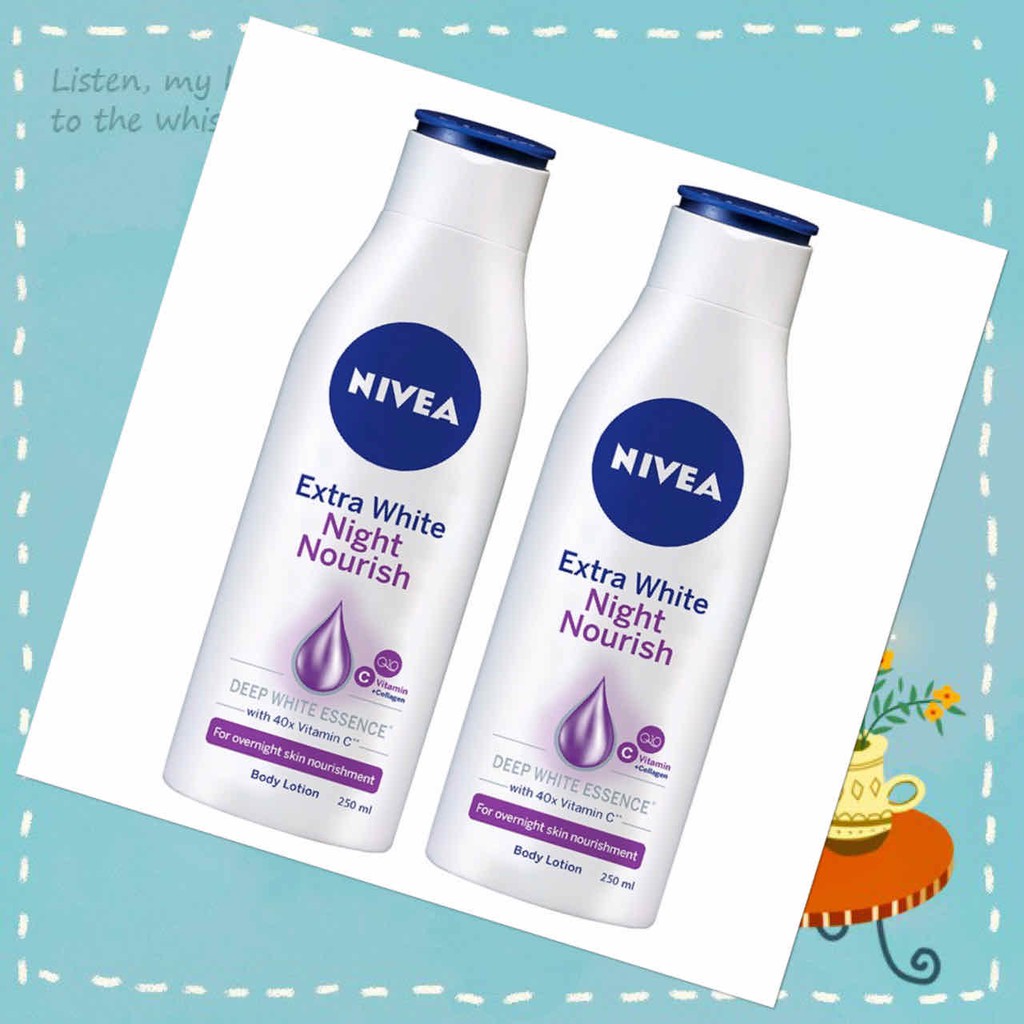 Sữa dưỡng thể Nivea dưỡng trắng chuyên sâu ban đêm 250ml