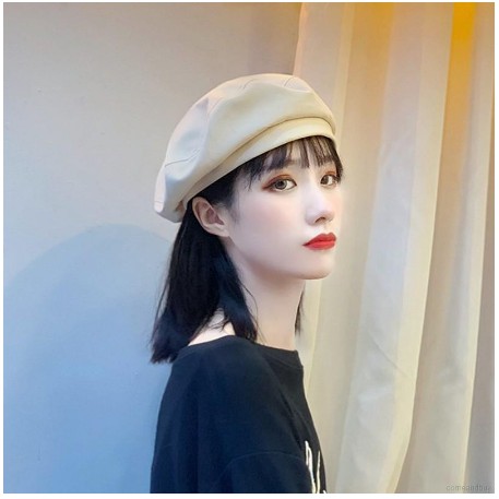 Mũ nồi Nón beret thời trang phong cách Hàn Quốc, Kèm túi zip