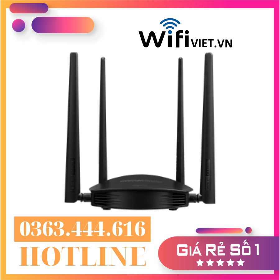 [ Tư vấn & Lắp đặt tận nơi]  TOTOLINK A800R – Router Wi-Fi băng tần kép AC1200 | Tư vấn & lắp đặt bở