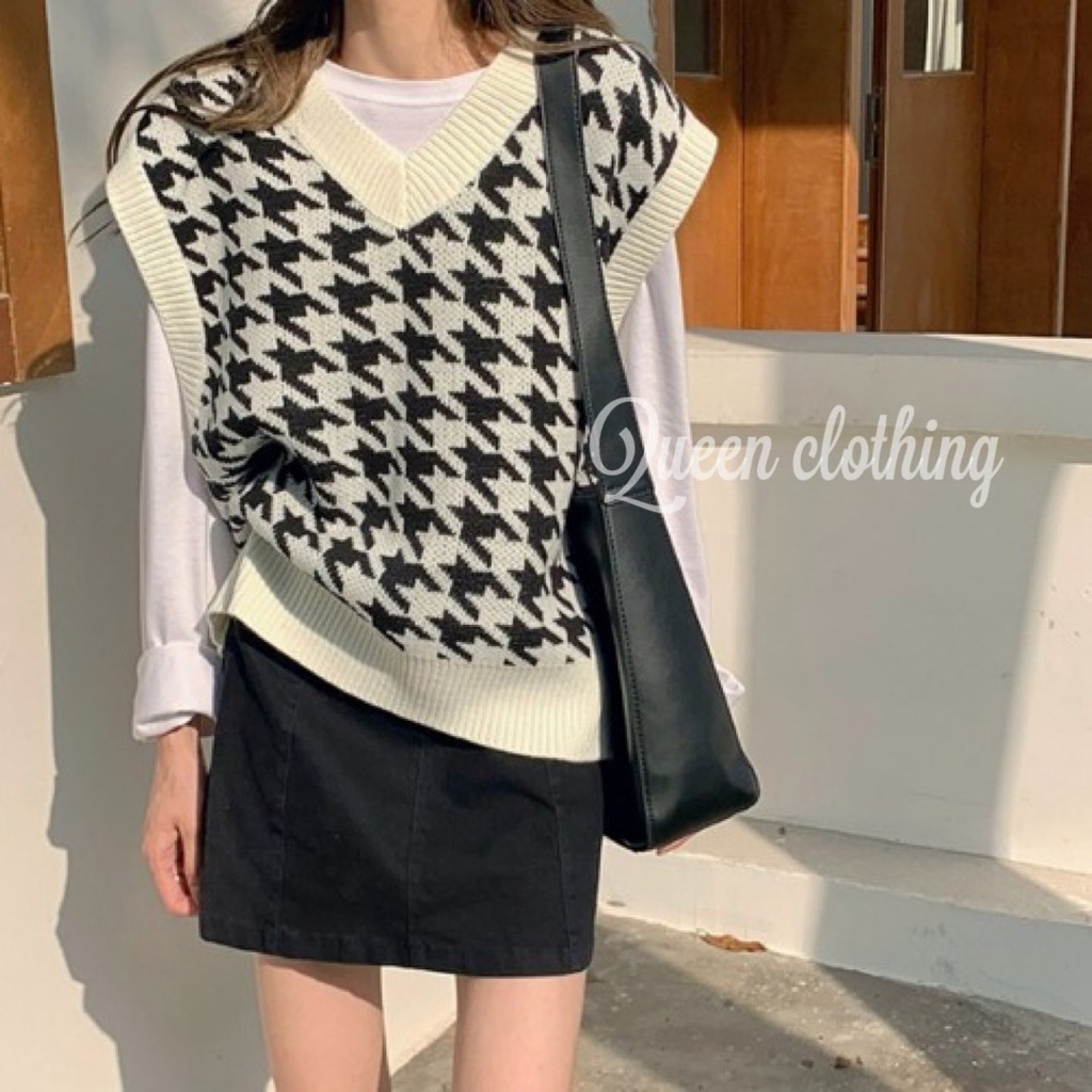 Áo gile nữ sọc caro 3 màu ( kèm ảnh thật) | BigBuy360 - bigbuy360.vn