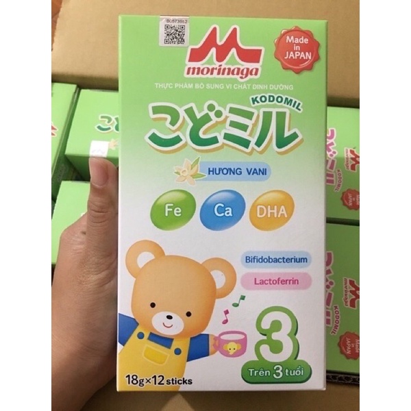 Sữa Morinaga số 3 hộp giấy 216g gói lẻ 18g date cận