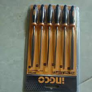 Bộ 6 giũa sắt (140mm) Ingco HKTF63
