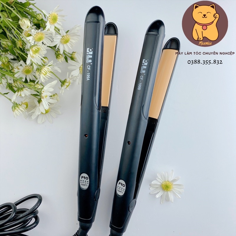 Máy duỗi tóc CF199A mặt sứ Ceramic làm mượt bóng tóc, 3 chức năng là thẳng, cụp, uốn