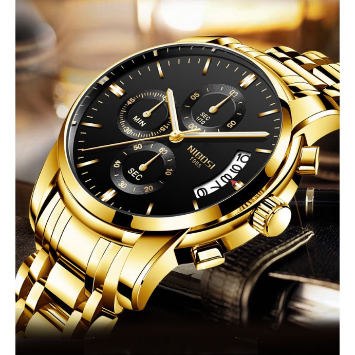 Đồng hồ nam Nibosi 1985 cao cấp chính hãng full hộp