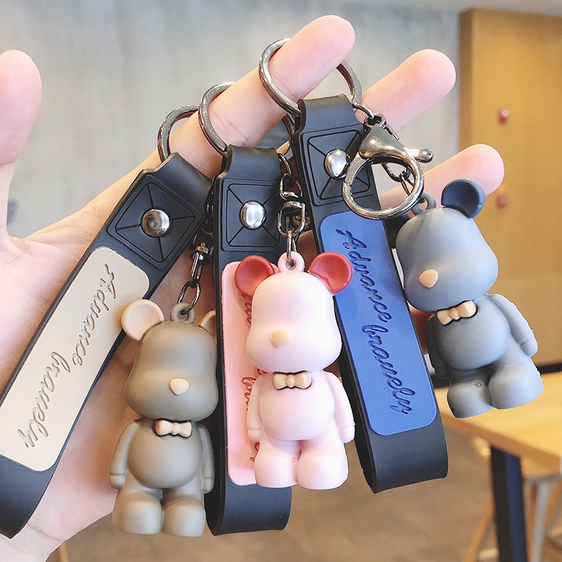 1 móc khóa gấu BearBrick Hàn Quốc hoạt hình dễ thương cho cặp đôi