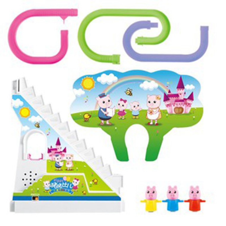 Đồ chơi vui nhộn cho trẻ em, trẻ con.Heo Peppa Pig, vịt leo cầu thang cho bé trai và bé gái 1 2 3 4 5 tuổi MUMBABY25