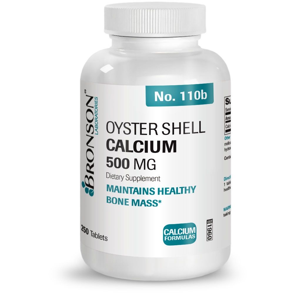 Calcium Oyster Shell & D3 - 500mg - 250/180 viên Mỹ - Giúp xương chắc khỏe