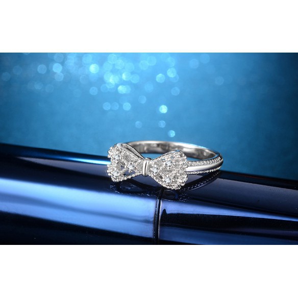 Nhẫn tinh thể bạc Plantinum Zircon thời trang