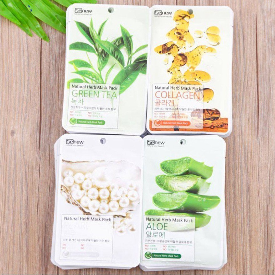 [Mã FMCG8 - 8% đơn 250K] Combo 10 Miếng Đắp Mặt Collagen Benew Natural Herb Mask Pack Hàn quốc -22ml/miếng