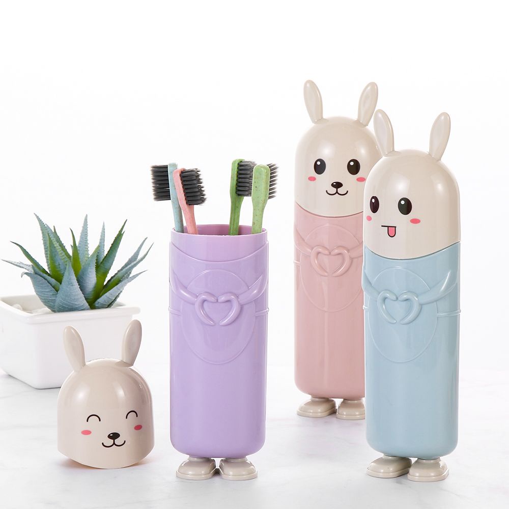 Hộp đựng bàn chải đánh răng hình thỏ dễ thương nhiều màu sắc