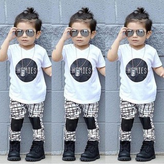 BღBღ2pcs Newborn Toddler Baby Boy Girl Outfit T-shirt Top+Pant Clothes Set Size 0-8