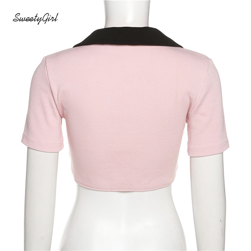 Áo Croptop Cổ Chữ V Tay Ngắn Dáng Ôm Thời Trang Dành Cho Nữ 2022