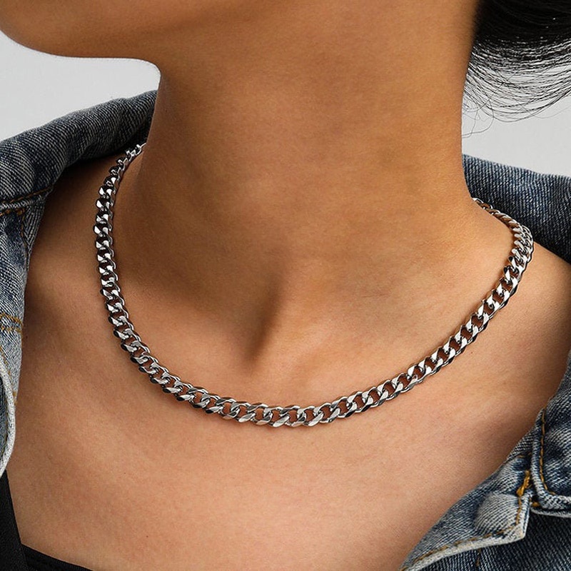 Dây chuyền chuỗi mắt xích thép không gỉ cá tính thời trang dành cho nam
