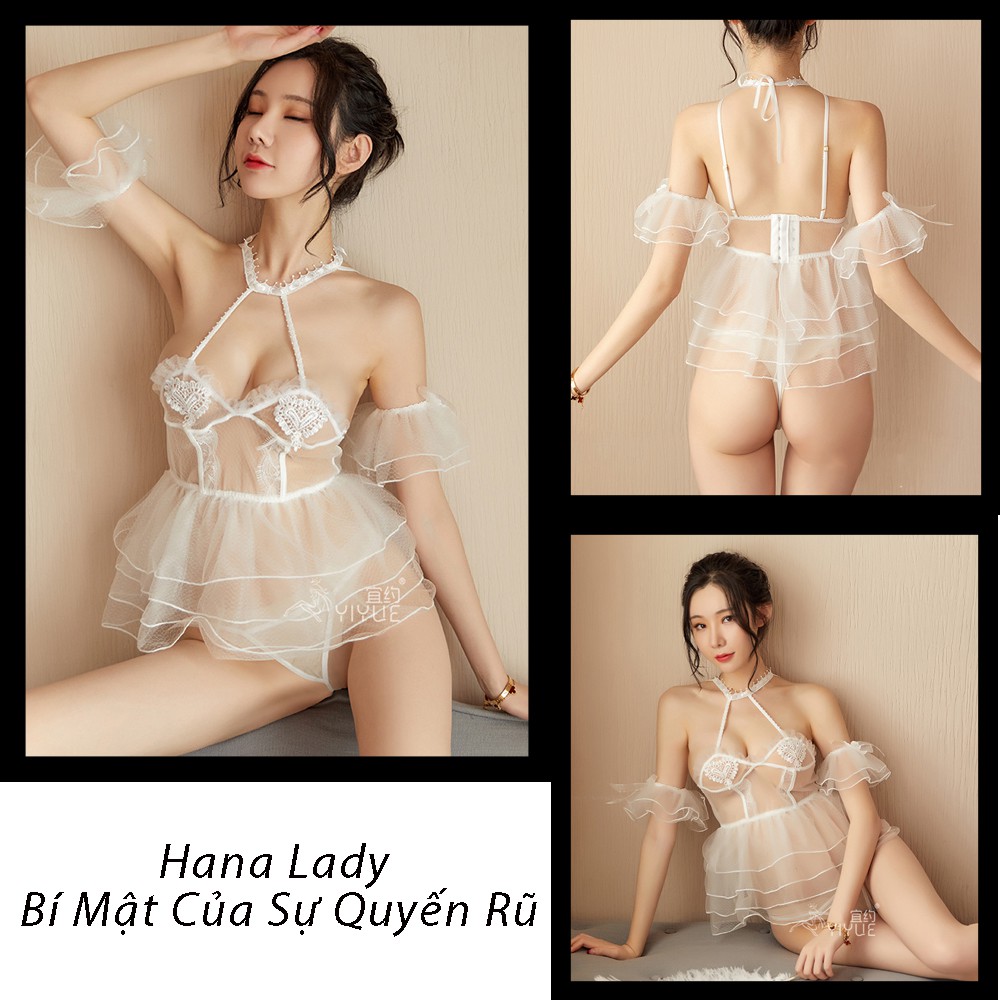 Váy ngủ siêu mỏng xuyên thấu sexy công chúa kèm quần lọt khe sexy VN430