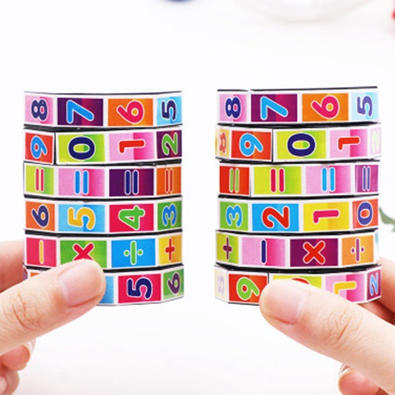 Rubik toán học giúp bé làm quen với cộng trừ nhân chia Khối Rubik Xoay Tăng Khả Năng Tính Toán Cho Bé