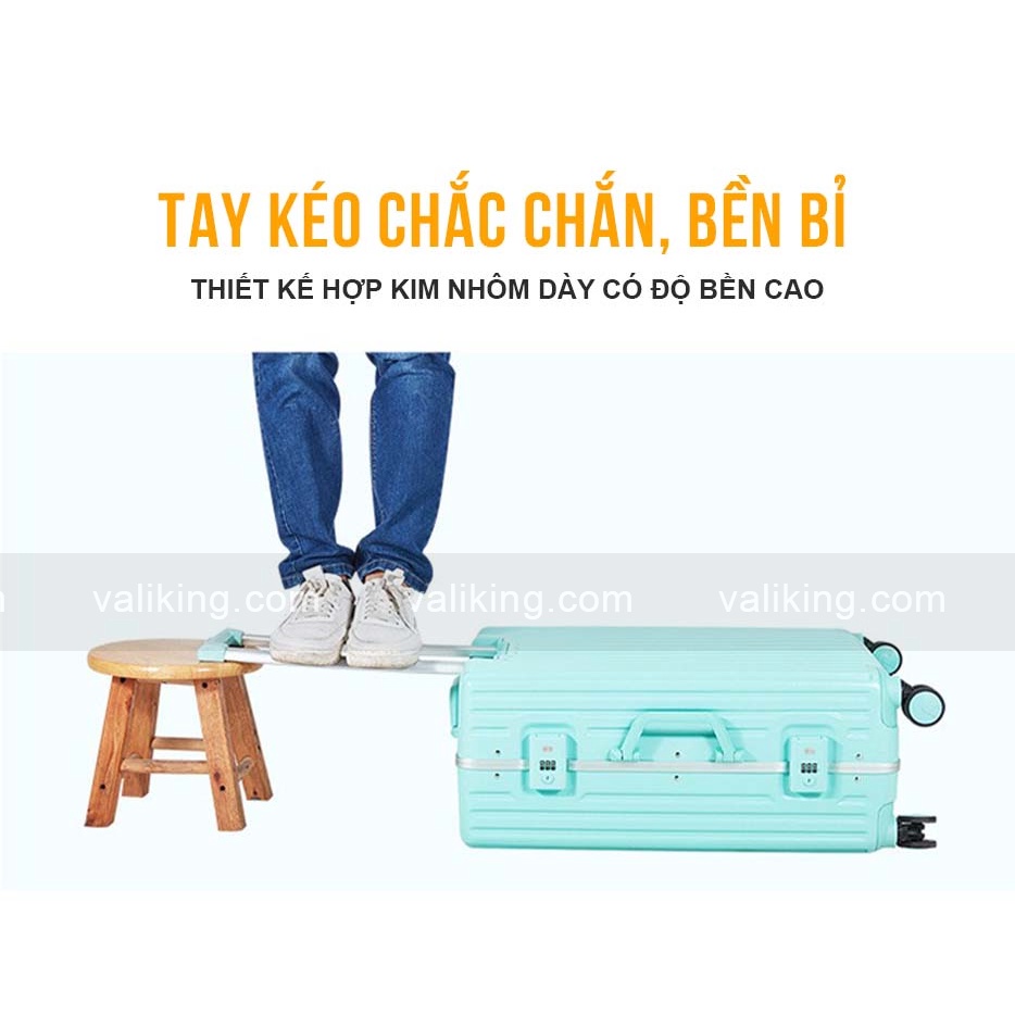 Vali kéo cao cấp khung nhôm khoá sập TRAVELKING805 chính hãng Hùng Phát - ValiCompany
