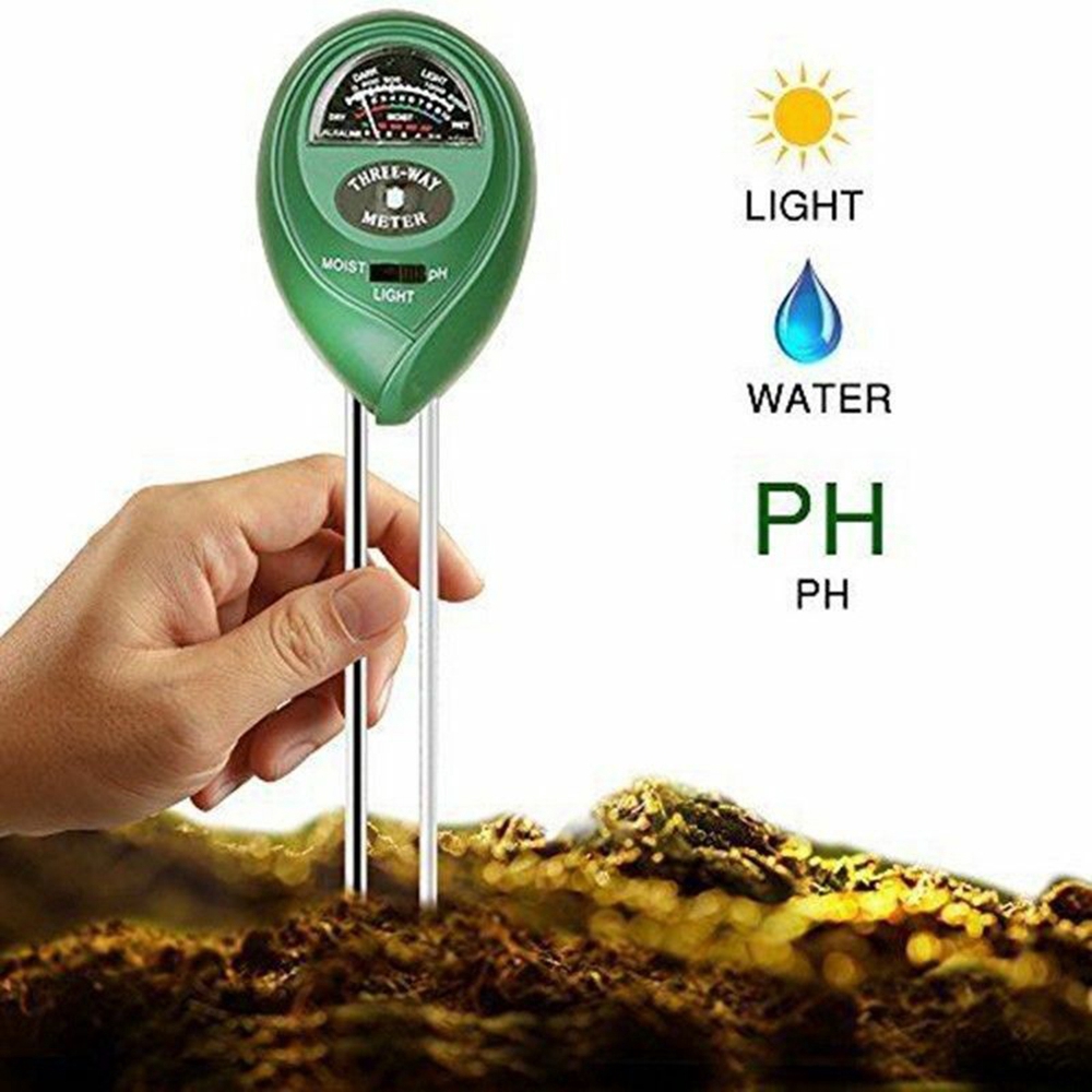 3 in 1 Soil Tester Meter Garden Lawn Moisture/Light/pH Test Tool