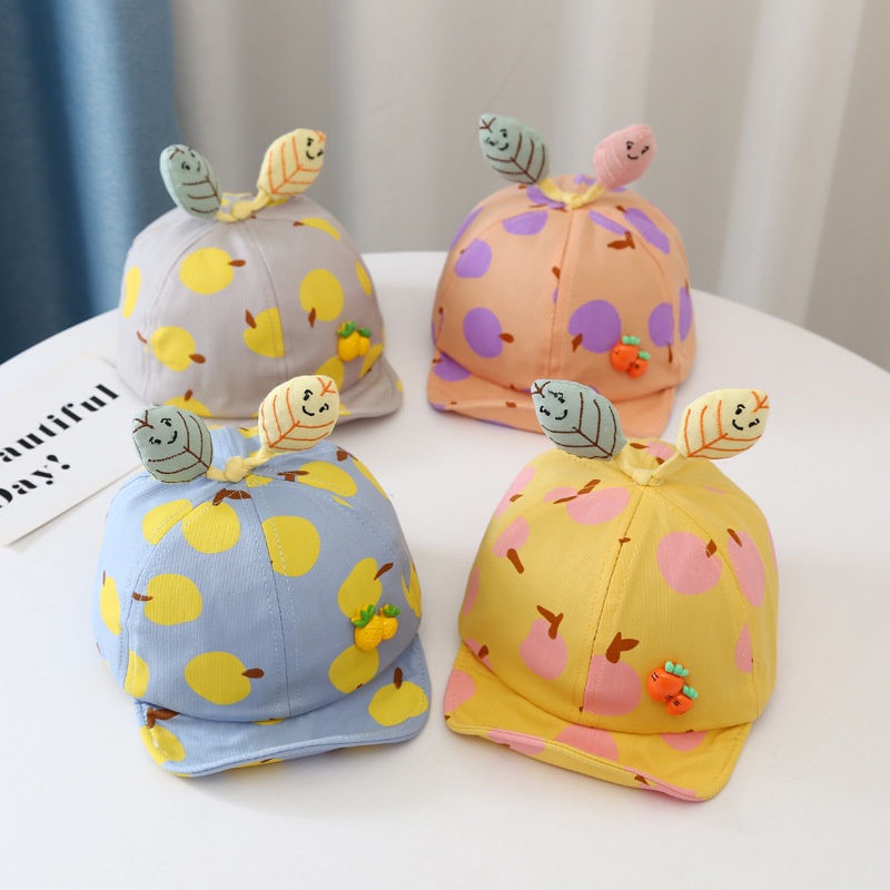 Mũ nón lưỡi trai lá 3D cotton mềm cho bé từ 1 đến 2 tuổi
