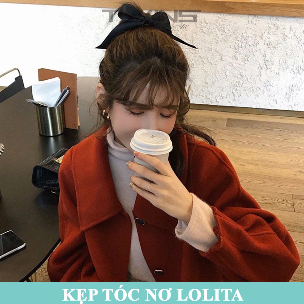 Kẹp tóc nơ Lolita SK106 sang trọng, dễ thương, xinh đẹp phong cách tiểu thư Hàn Quốc làm phụ kiện tóc cho nữ