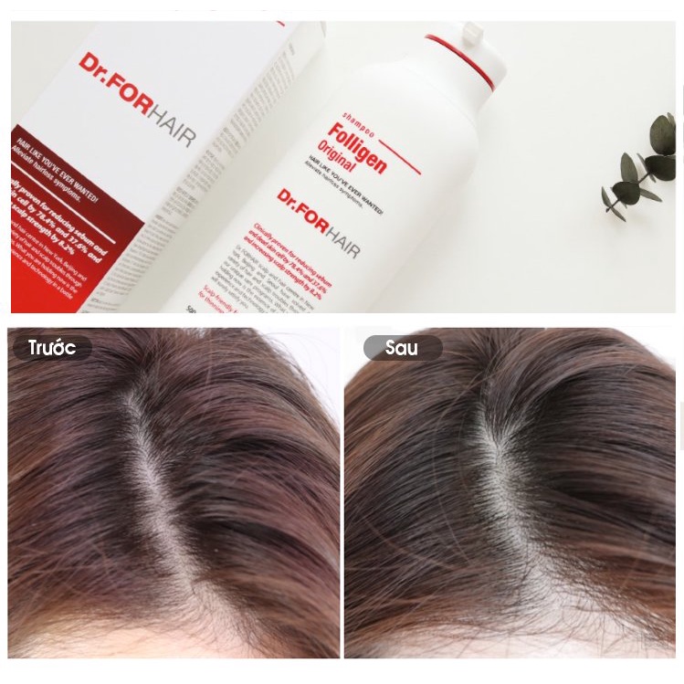Gói dầu gội dùng thử CHỐNG RỤNG TÓC &amp; NGĂN GÀU, chăm sóc tóc khỏe mạnh Dr.FORHAIR Hàn Quốc Folligen Plus 10ml