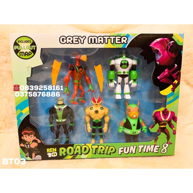 Bộ ben10 Mô Hình 5 Nhân Vật (size TO)