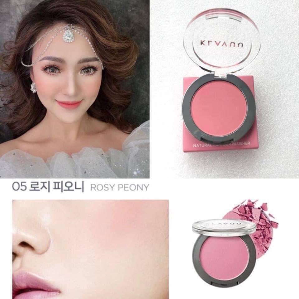 Phấn Má Klavuu Hồng Và Cam Urban Pearlsation Natural Powder Blusher Chính Hãng