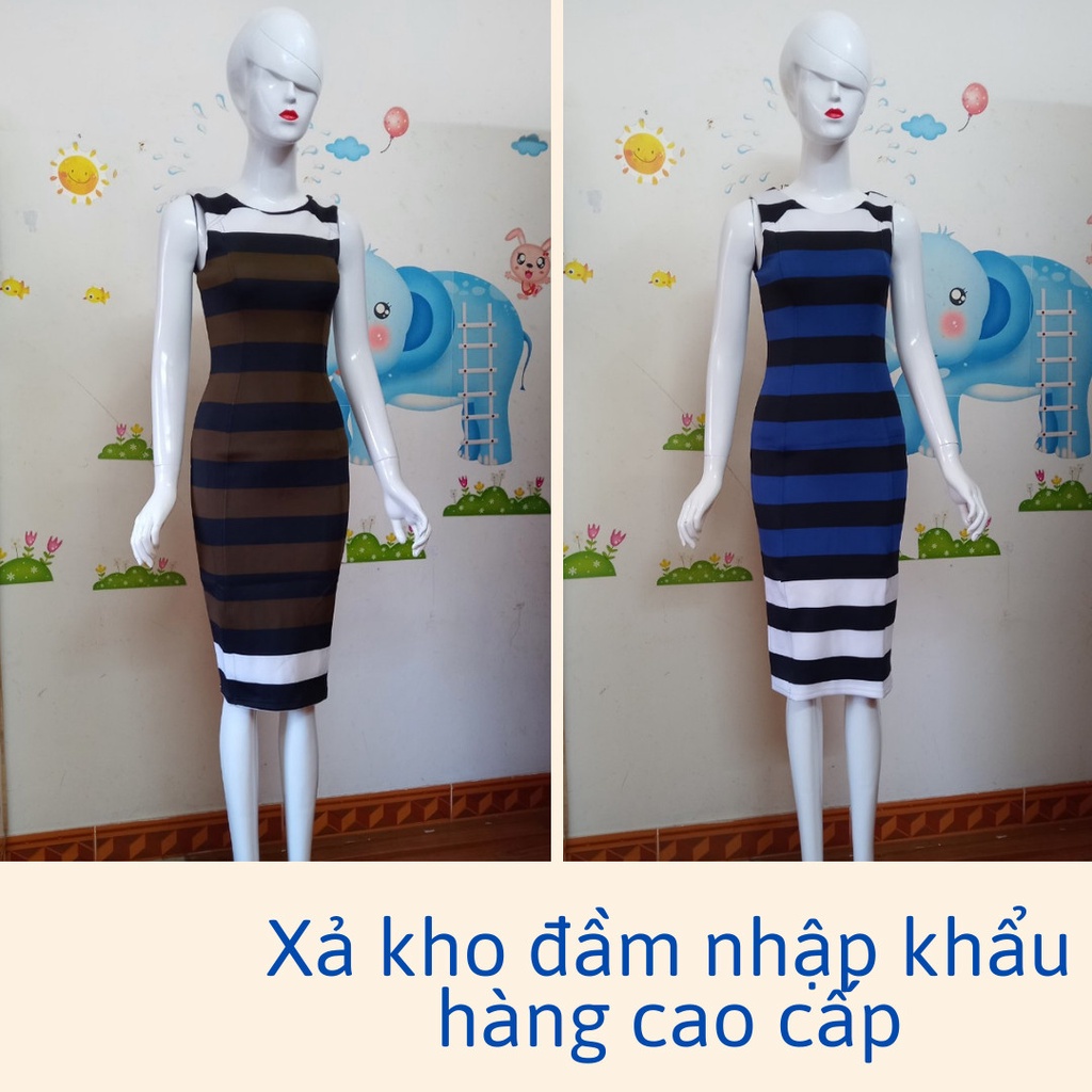 Đầm Ôm Sát Nách Dáng Dài, hàng xuất dư - sang, xịn, mịn