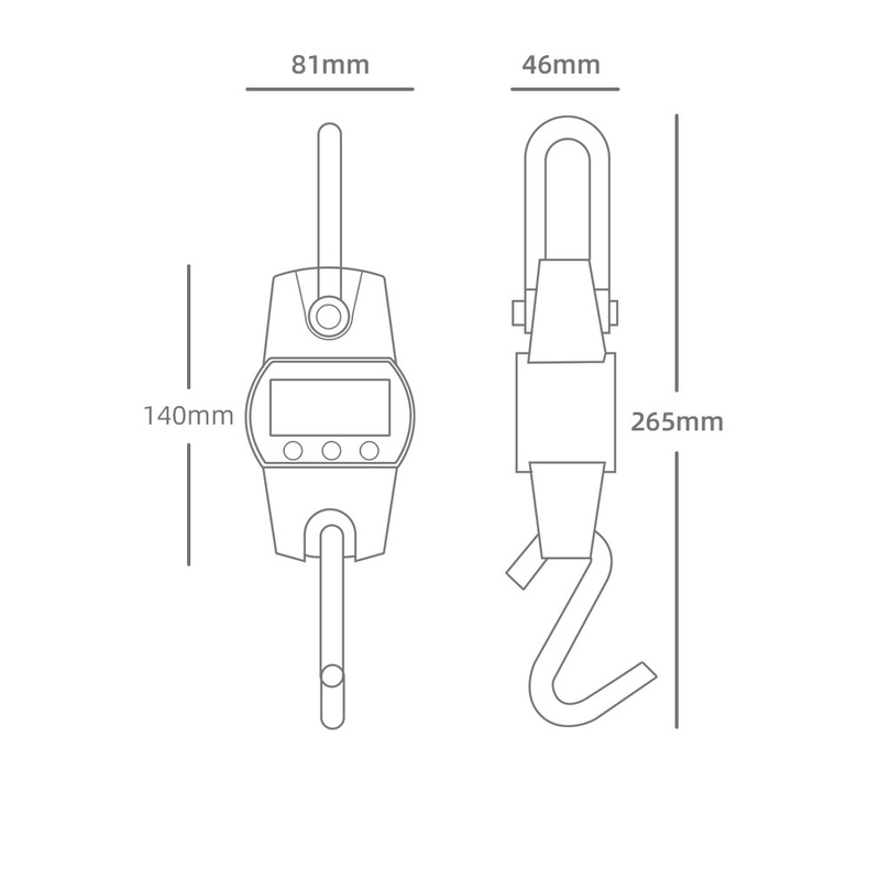 Cân móc treo điện tử công nghiệp 300kg KHALIK OCS-L, cân cần trục, cần cẩu cho nhà xưởng công nghiệp di động