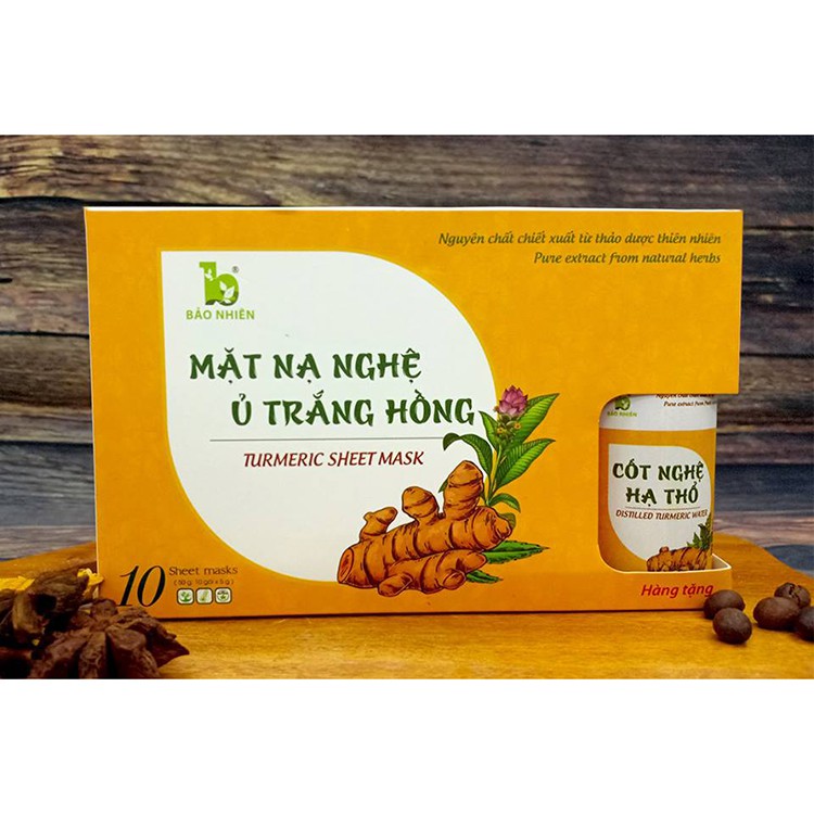 Mặt Nạ Nghệ Ủ Bảo Nhiên 50g giúp giảm mụn – hết thâm sạm – da trắng hồng, mịn màng