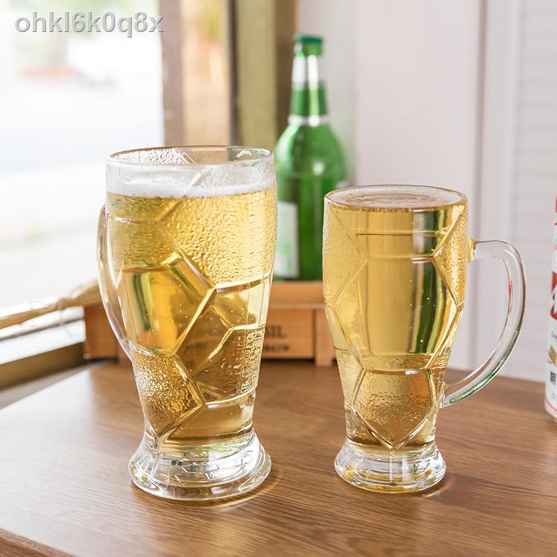 □ ◎ ♈❁Cốc bia thủy tinh nước lạnh Cúp bóng đá Quà tặng tươi 600ml 400ML thế giới lớn