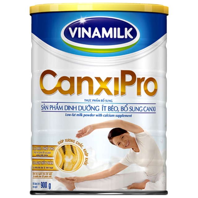 Sữa bột Vinamilk CanxiPro - Hộp thiếc 900g