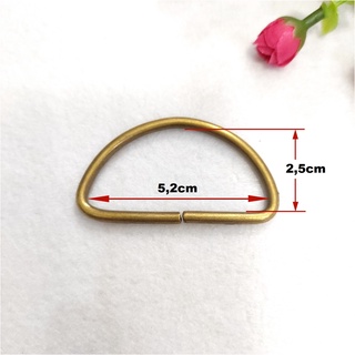 Khoen D túi xách móc D 5cm màu đồng phụ kiện túi xách handmade HCM Pinky Shop