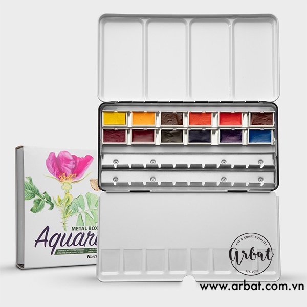 [ARBAT] Màu nước Roman Szmal Aquarius - Set 12 màu Hortus Botanicus