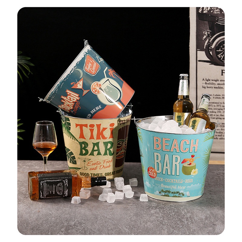 Xô Đá Uống Bia Rượu Sâm Banh Bằng Giấy Kraft Dày Dặn Sáng Tạo Cho Quán bar / Nhà Ở / Ngoài Trời