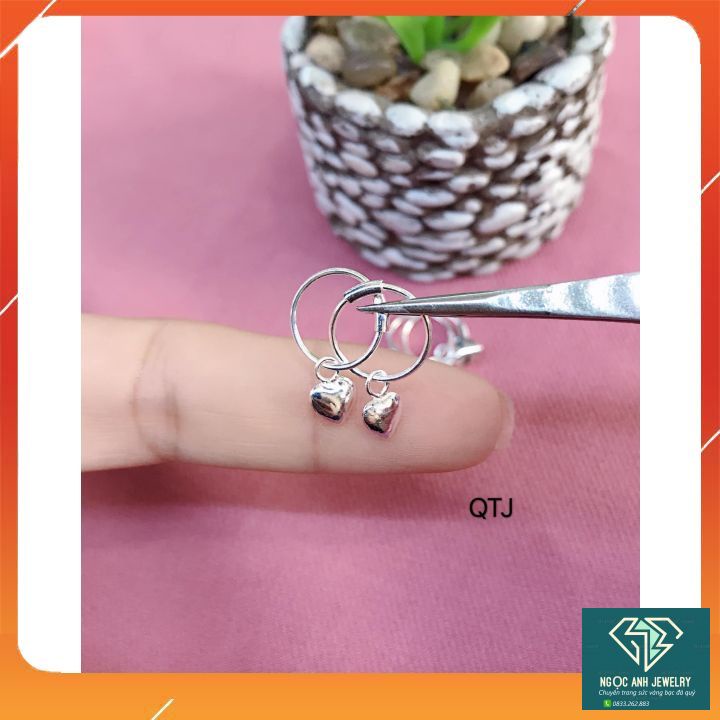 Bông tai bạc trẻ em-khuyên tai bạc cho bé yêu thời trang-45.