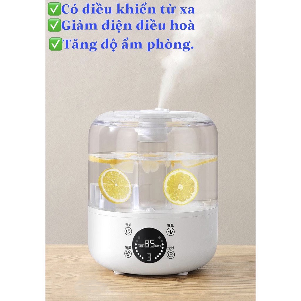 MÁY PHUN SƯƠNG KHUẾCH TÁN TINH DẦU TẠO ẨM KHÔNG KHÍ CÓ ĐIỀU KHIỂN HÀNG CAO CẤP Dung tích 3L