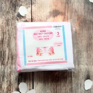 set 10 khăn sữa 3 lớp cho bé