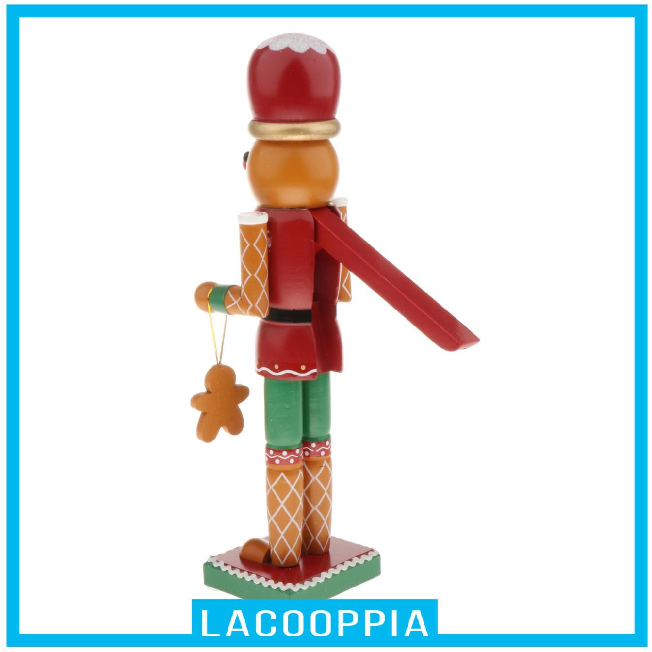 [LACOOPPIA] Wood Nut Soldier Christmas Nut  Puppet Figurine Cake Doll Standing