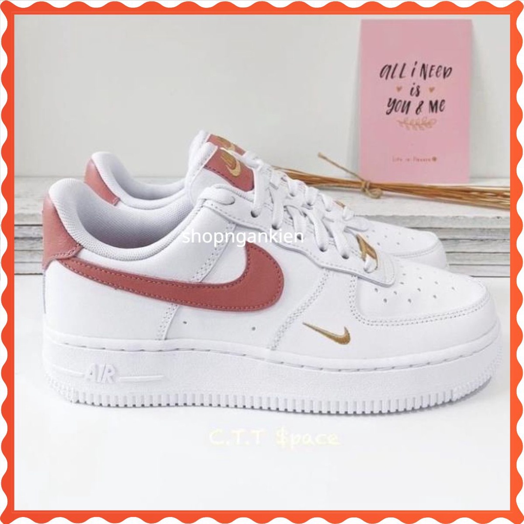 Giày thể thao nike af1 vệt hồng, Giày air force 1 rust pink phối đồ nữ siêu xinh mới 2022 Full box bill