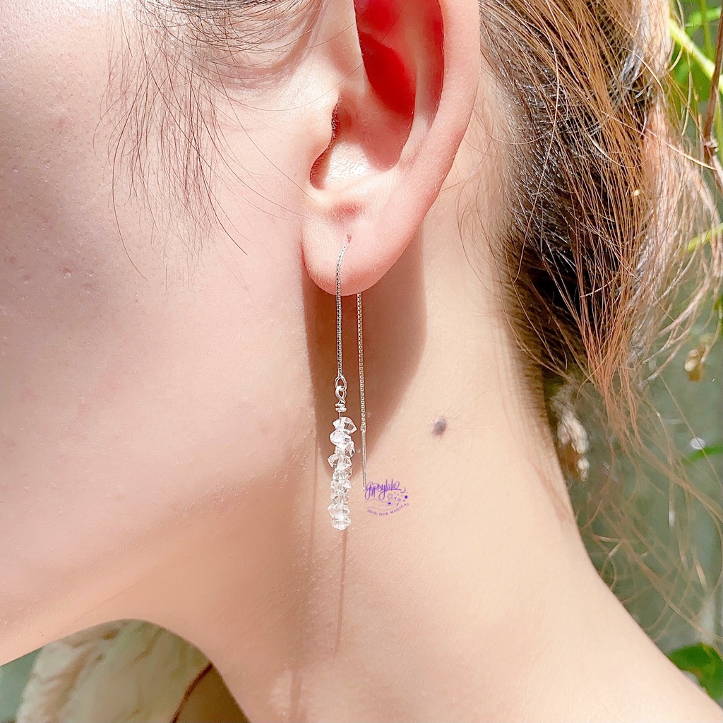 Bông Tai Đá Kim Cương Thô Thiên Nhiên Không Kị Mệnh SP002299 Gypsy.lala