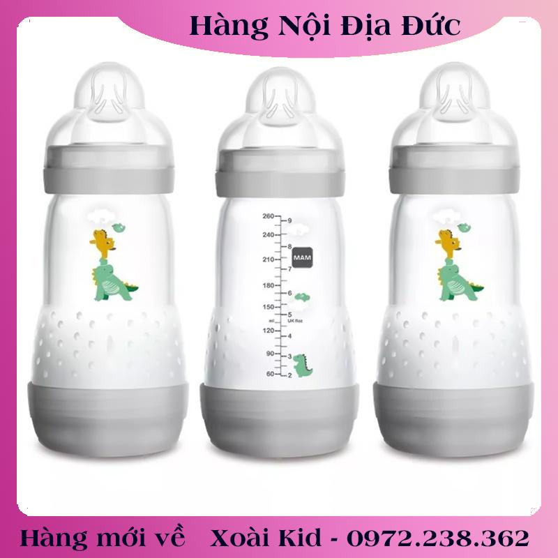 [auth] Bình sữa Mam Đức chống đầy hơi, chống sặc cho bé size 160ml, 260ml và 320ml [Nội địa Đức Đủ Bill] [Hot]