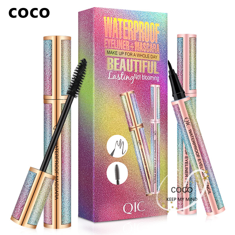 QIC Bộ kẻ mắt và mascara với bao bì vỏ bầu trời đầy sao | BigBuy360 - bigbuy360.vn