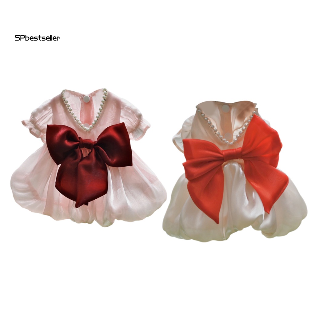 Đầm Chui Đầu Tay Phồng Thời Trang Cho Cún Cưng