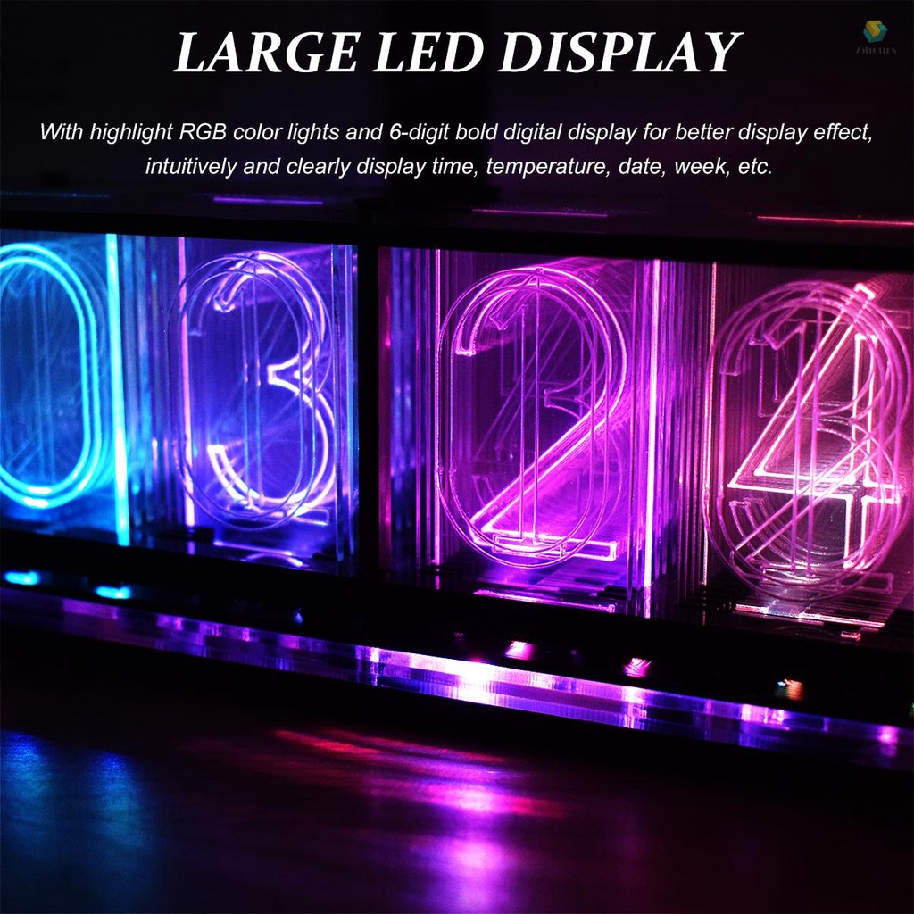 Giá Thấp Nhất Đồng Hồ Báo Thức Kỹ Thuật Số Với Màn Hình Hiển Thị LED 6 Chữ Số Phát Nhạc Lớn Đa Năng DIY
