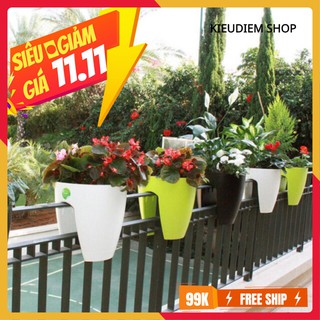 - Chậu kẹp lan can ban công các cỡ đủ màu sắc nhựa đẹp cty chính hãng.