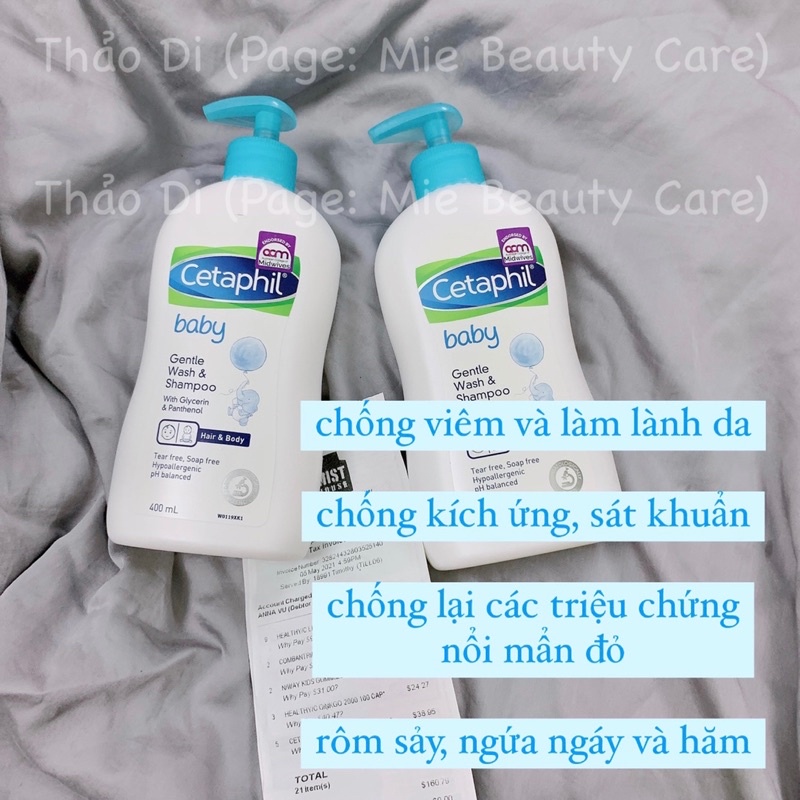 [Mẫu mới Hoa Cúc] Sữa Tắm Gội Cetaphil Cho Bé - 400ml