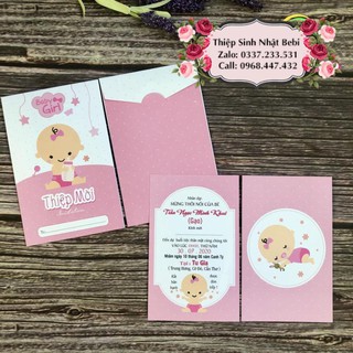 ✅|𝗦𝗵𝗼𝗽 𝗨𝘆 𝗧𝗶́𝗻| Thiệp Sinh Nhật - Thiệp Thôi Nôi - Thiệp Đầy Tháng Cho Bé Gái