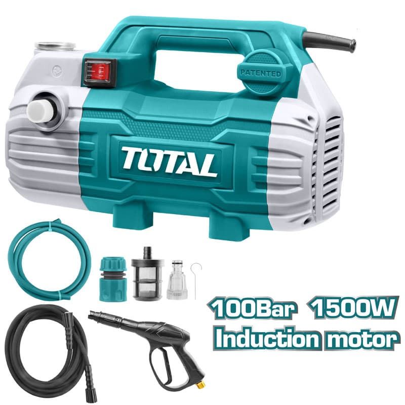 MÁY XỊT RỬA XE ÁP LỰC CAO TOTAL 1500W ( MOTOR TỪ ) TGT11236 - VỆ SINH CAO ÁP XE MÁY Ô TÔ NHÀ CỬA