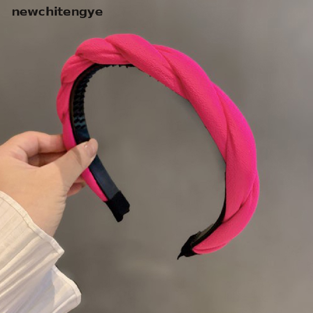 Băng Đô Cài Tóc Dạng Xoắn Màu Trơn Thời Trang