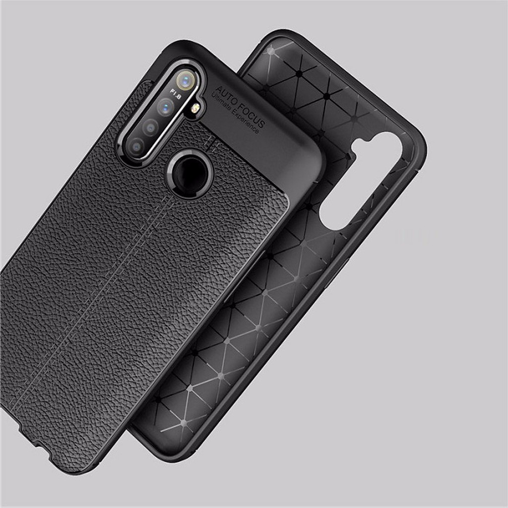 Ốp lưng Oppo Realme 5S, Realme 5, Realme 5i, Realme 5 Pro Vân da Auto focus Chống sốc